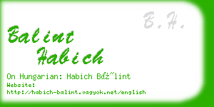 balint habich business card